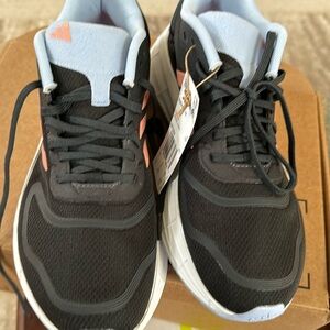 adidas Women's Duramo SL 2.0 Sneaker, Solar Red/Ink/Blue Dawn, 9.5